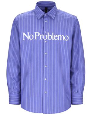 No Problemo Camicia Con Logo - Blue