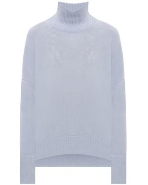 Lisa Yang Heidi Cashmere Turtle-Neck Sweater - Blue