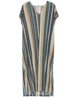 Siyu Gestreiftes Kaftan-Kleid von Zoe - Grün