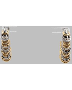 Rabanne Raffined Brass Finish Earrings - Metallic