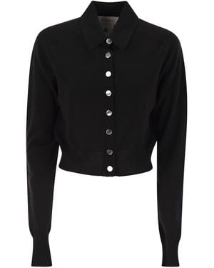 Sportmax Perseo Woll -Strickjacke - Schwarz