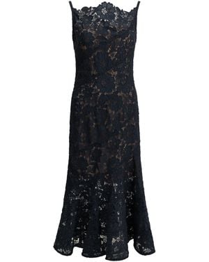 Self-Portrait Lace Midi Dress - Blue
