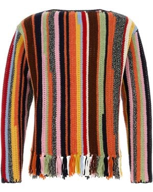 Prada Crew Neck Jumpers - Red