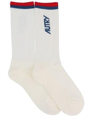Autry Socks With Logo - White