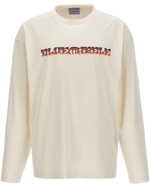 Bluemarble 'trippy Bladeren' T -shirt - Wit