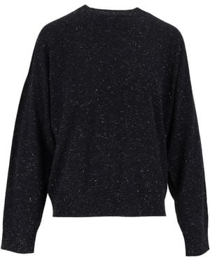 Peserico Speckled Round-Neck Knit Jumper - Blue