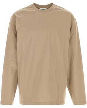 Jil Sander Cotton T Shirt - Natural