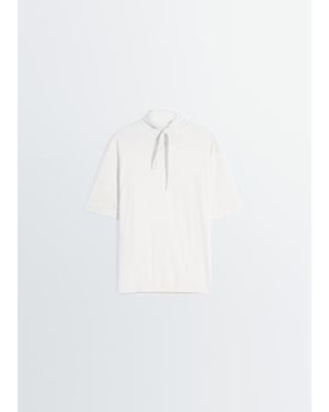 Lemaire Camiseta con fular - Blanco