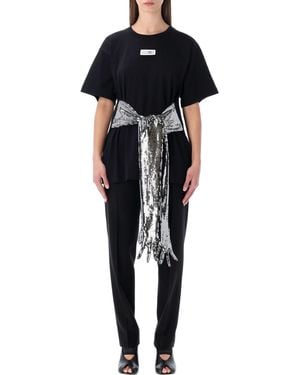 MM6 by Maison Margiela T Shirts And Polos - Black