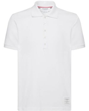Thom Browne Poloshirt Met Knopenbies - Wit