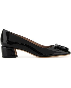 Ferragamo Leather Mara Pumps - Black