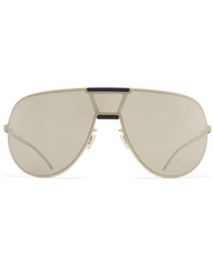 Mykita MR005 MH74 - Titan / Schwarz / Elektrumspiegelobjektiv