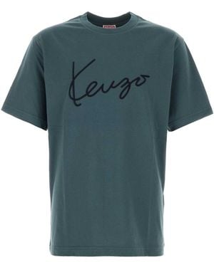 KENZO Air Force Cotton T Shirt - Green