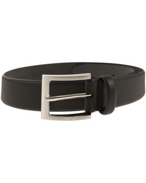 BOSS Nappaledergürtel mit Dornschließe - Weiß