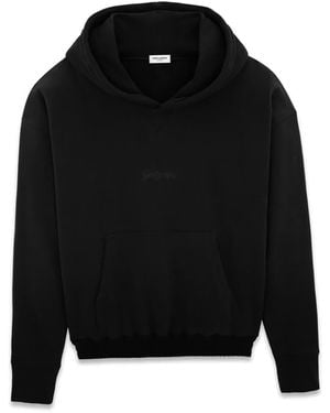 Saint Laurent Felpa Con Cappuccio - Black