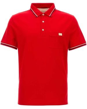 Valentino Garavani Cotton Polo Shirt - Red
