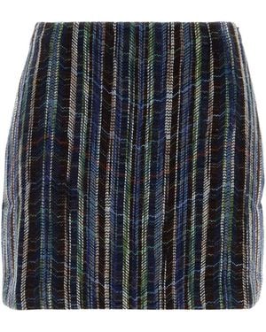 Missoni Embroidered Wool Blend Mini Skirt - Black