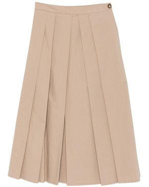 Emporio Armani Cotton Long Skirt - Natural