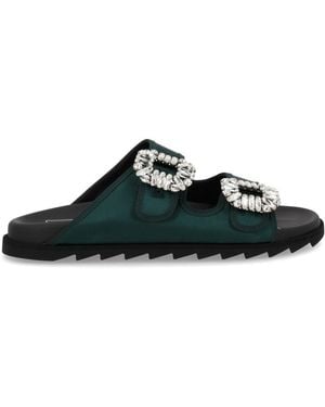 Roger Vivier "Slidi Viv" Sandal - Black