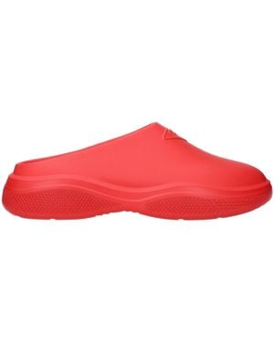 Prada Slippers And Clogs Mellow Rubber - Red