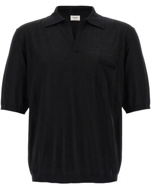 Saint Laurent Poloshirt aus Wolle von - Schwarz