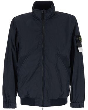 Stone Island Zipped Blouson Jacket - Blue