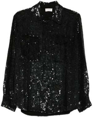 P.A.R.O.S.H. Regular Embellished Shirt - Black