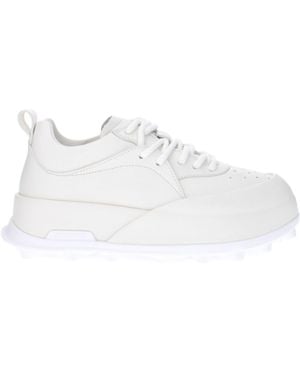 Jil Sander Trainers Orb Leather/Porcelain - White