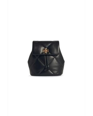 Tory Burch 'kira' Black Lear Backpack - Zwart