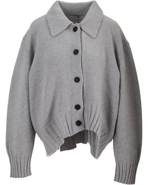 The Attico Der Attico Cardigan Wool Cachemire - Grau