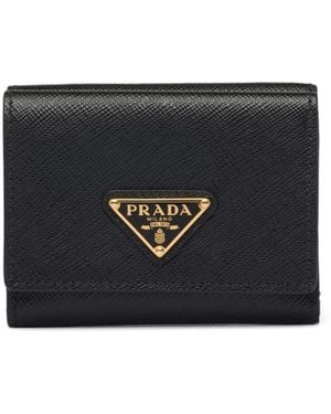 Prada Small Saffiano Wallet - Black