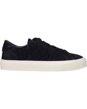 Moncler Trainers Monaco 2 Suede - Blue