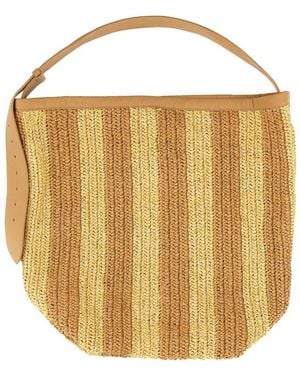 Alysi Straw Bag - Metallic