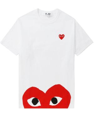 Comme des Garçons Camiseta Con Corazón Estampado - Blanco