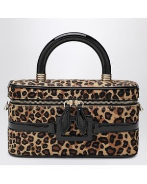 Roger Vivier Belle Vivier Vanity Bag Leopard Print Pony Skin - Black