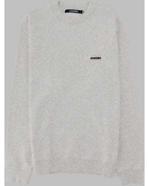 Jacquemus Felpa Con Logo - Gray