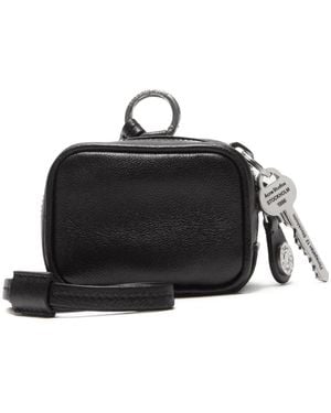 Acne Studios Camero Clip-Minitasche aus Leder - Schwarz