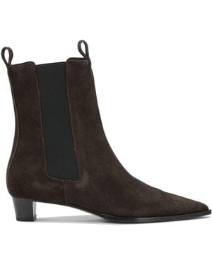 Aeyde Kiki Suede Leather Leather Rubber Boots - Black