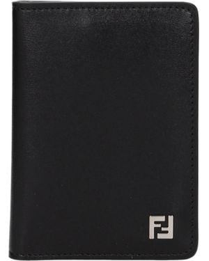 Fendi Document Holder Leather - Black