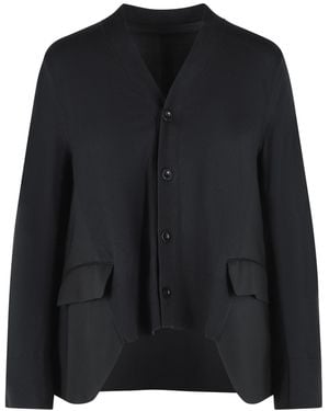 Sacai Cárdigan de mezcla de algodón negro