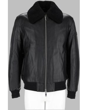 Moose Knuckles Lamb Leather Sheepskin Jacket - Black