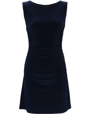 Norma Kamali Mouwloze Mini-Jurk - Blauw
