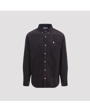 Carhartt Madison Fine Cord Cotton Shirt - Blue