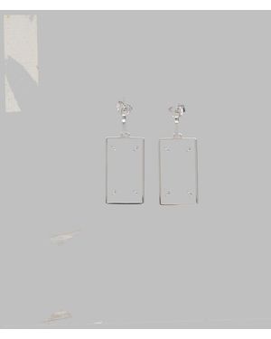 Maison Margiela Elegant Mini Brass And Plastic Ear Cuffs - White