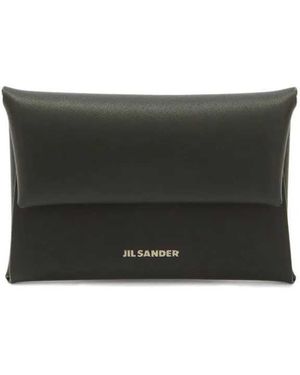 Jil Sander Leren Portemonnee - Grijs