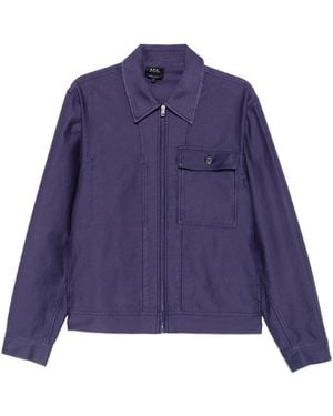 A.P.C. Blouson Moleskine - Blue