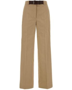 Tory Burch Beige Gabardine Pant - Natural