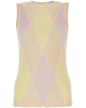 Burberry Sleeveless Tops - Natural