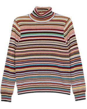 Paul Smith Signature Stripe Roll Neck Jumper - Multicolour