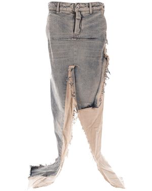 Rick Owens Denim-Schnittrock - Grau